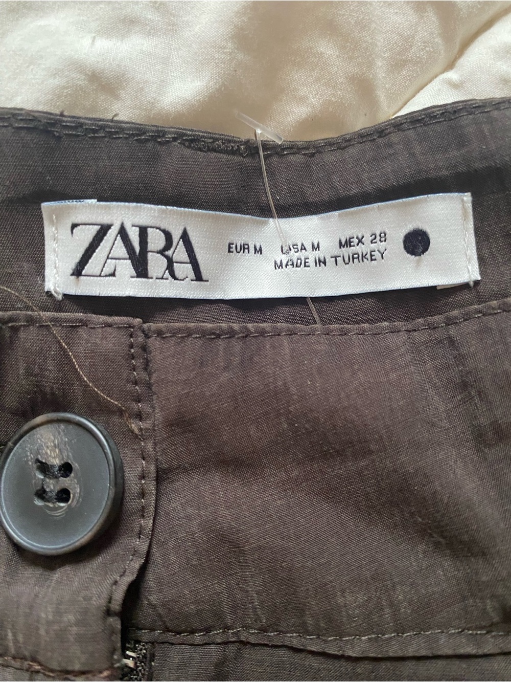 Zara Dark Brown High-Waist Wide Leg Pants - Picture 2 of 9